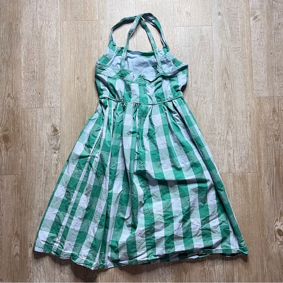J crew Green and White Gingham dress - US4 - Picture 4 of 5
